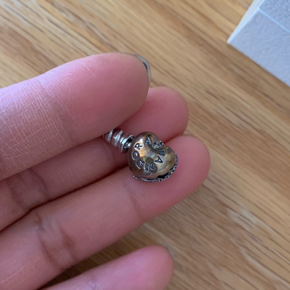 Retired Pandora Sparkling Pave Heart Diamonds Snake Link Moments Bracelet 7” - Picture 3 of 4